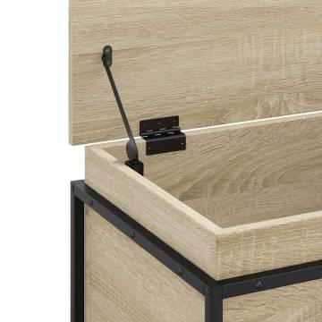  Storage Box with Lid Sonoma Oak 60x40x51.5 cm Engineered Wood