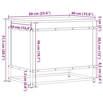  Storage Box with Lid Sonoma Oak 60x40x51.5 cm Engineered Wood