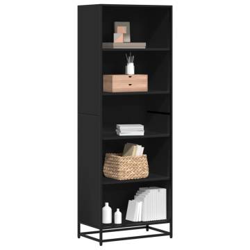  Bookcase Black 60x35x170.5 cm Engineered Wood