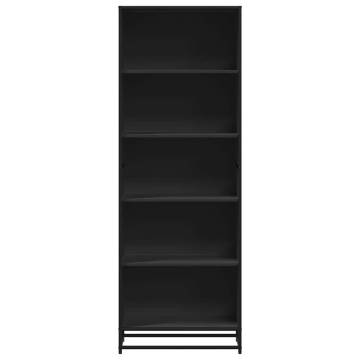  Bookcase Black 60x35x170.5 cm Engineered Wood