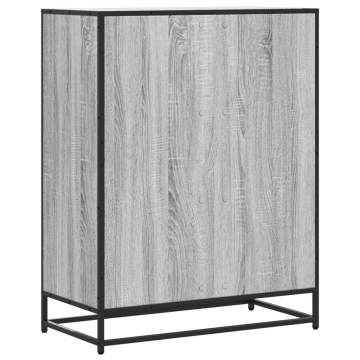  Shoe Cabinet Grey Sonoma 75x38x97.5 cm Engineered Wood and Metal