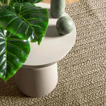  Rug ZIZUR Beige 100x200 cm Jute Look Indoor and Outdoor