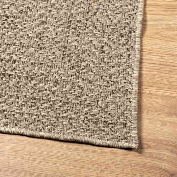  Rug ZIZUR Beige 100x200 cm Jute Look Indoor and Outdoor