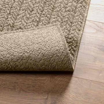  Rug ZIZUR Beige 100x200 cm Jute Look Indoor and Outdoor