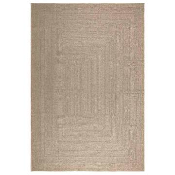  Rug ZIZUR Beige 240x340 cm Jute Look Indoor and Outdoor