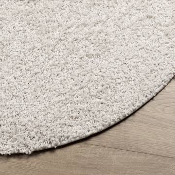 Shaggy Rug High Pile Modern Cream Ø 120 cm