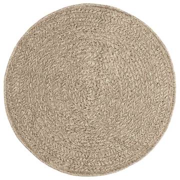  Rug ZIZUR Beige Ø 90 cm Jute Look Indoor and Outdoor