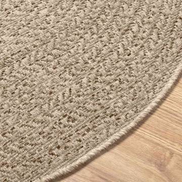  Rug ZIZUR Beige Ø 90 cm Jute Look Indoor and Outdoor