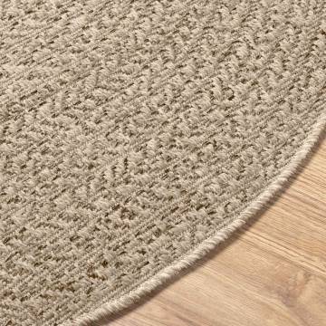  Rug ZIZUR Beige Ø 160 cm Jute Look Indoor and Outdoor