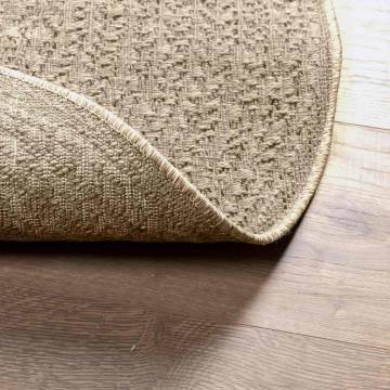  Rug ZIZUR Beige Ø 160 cm Jute Look Indoor and Outdoor