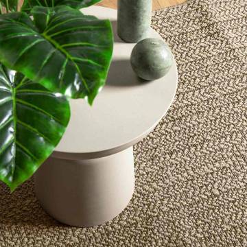  Rug ZIZUR Beige 240x240 cm Jute Look Indoor and Outdoor