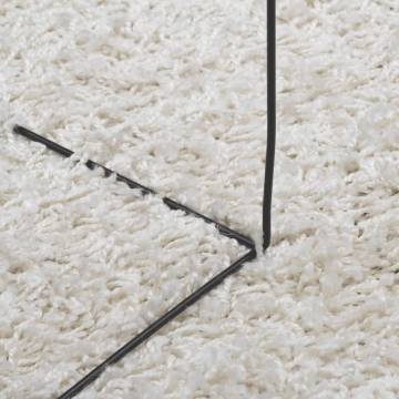 Shaggy Rug High Pile Modern Cream Ø 120 cm