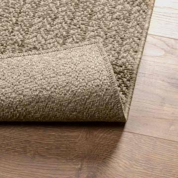  Rug ZIZUR Beige 80x200 cm Jute Look Indoor and Outdoor