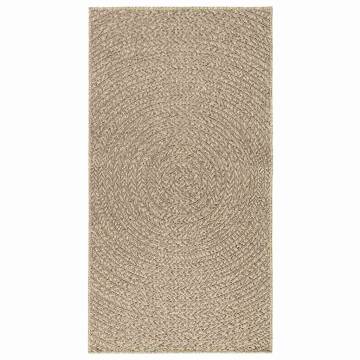  Rug ZIZUR Beige 80x150 cm Jute Look Indoor and Outdoor