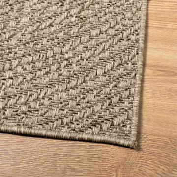  Rug ZIZUR Beige 80x150 cm Jute Look Indoor and Outdoor