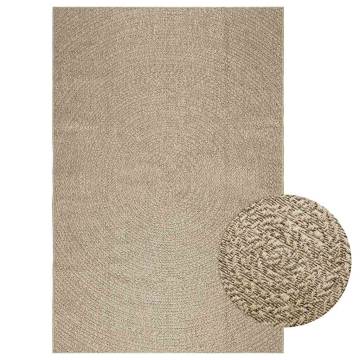  Rug ZIZUR Beige 160x230 cm Jute Look Indoor and Outdoor