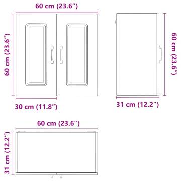  Kitchen Wall Cabinet Kalmar White Engineered Wood