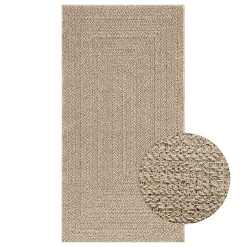  Rug ZIZUR Beige 80x150 cm Jute Look Indoor and Outdoor