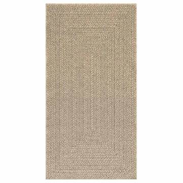  Rug ZIZUR Beige 80x150 cm Jute Look Indoor and Outdoor