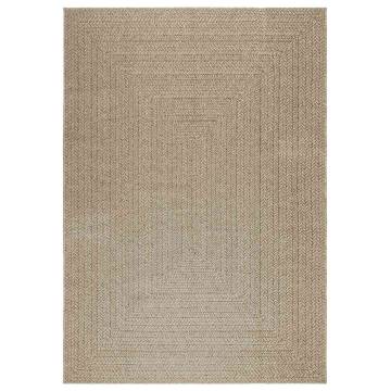  Rug ZIZUR Beige 160x230 cm Jute Look Indoor and Outdoor