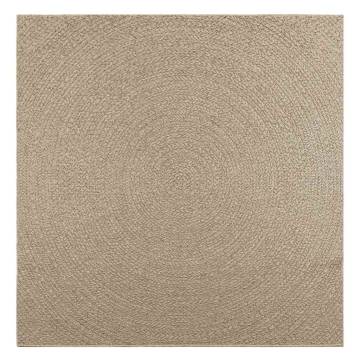  Rug ZIZUR Beige 200x200 cm Jute Look Indoor and Outdoor