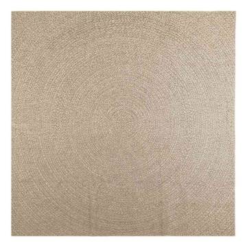  Rug ZIZUR Beige 240x240 cm Jute Look Indoor and Outdoor