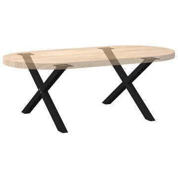  Coffee Table Legs X-Shaped 2 pcs Black 70x(42-43) cm Steel