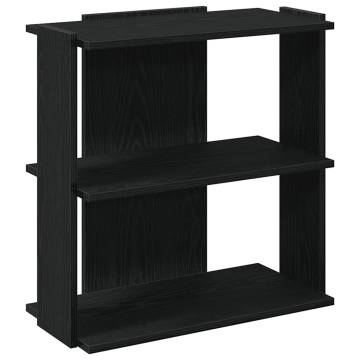  Bookcase 3-Tier Black 60x30x60 cm Engineered Wood