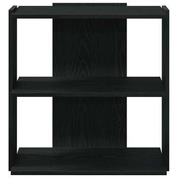  Bookcase 3-Tier Black 60x30x60 cm Engineered Wood