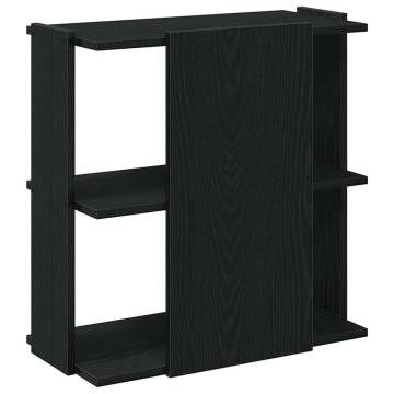  Bookcase 3-Tier Black 60x30x60 cm Engineered Wood