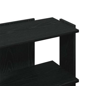  Bookcase 3-Tier Black 60x30x60 cm Engineered Wood