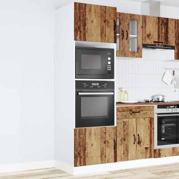  Oven Cabinets 2 pcs Lucca Old Wood Engineered Wood