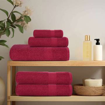  Sauna Towels 4 pcs Bordeaux 80x200 cm 360 gsm 100% Cotton