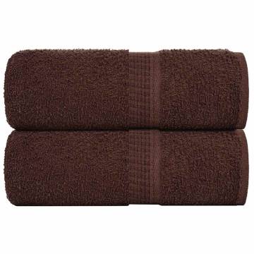  Soap Towels 2 pcs Brown 30x30 cm 360 gsm 100% Cotton