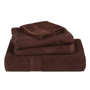  Bath Towels 4 pcs Brown 100x150 cm 360 gsm 100% Cotton