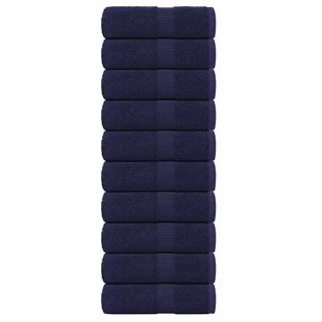  Soap Towels 10 pcs Navy Blue 30x30 cm 360 gsm 100% Cotton