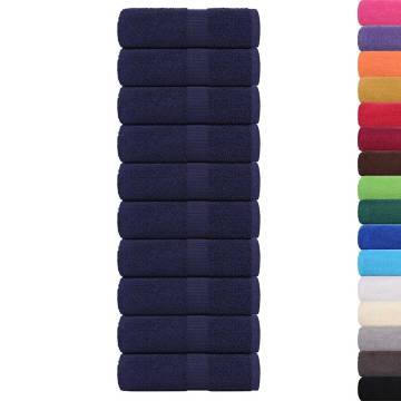  Soap Towels 10 pcs Navy Blue 30x30 cm 360 gsm 100% Cotton