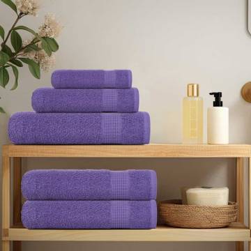  Sauna Towels 10 pcs Purple 80x200 cm 360 gsm 100% Cotton