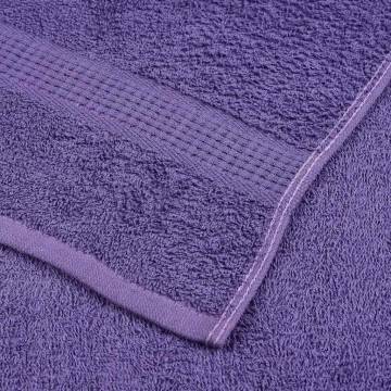  Sauna Towels 10 pcs Purple 80x200 cm 360 gsm 100% Cotton