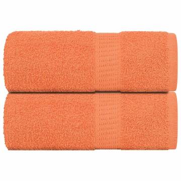  Soap Towels 2 pcs Orange 30x30 cm 360 gsm 100% Cotton