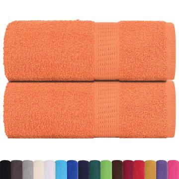  Soap Towels 2 pcs Orange 30x30 cm 360 gsm 100% Cotton