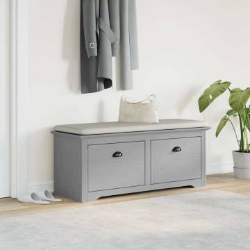  Hallway Bench BODO Grey 114x40x45 cm