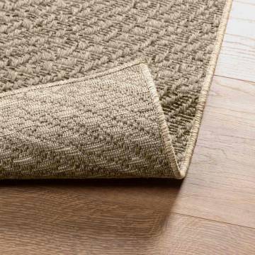  Rug ZIZUR Beige 80x250 cm Jute Look Indoor and Outdoor