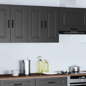  Kitchen Wall Cabinet Kalmar Black Engineered Wood