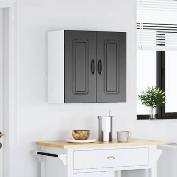  Kitchen Wall Cabinet Kalmar Black Engineered Wood