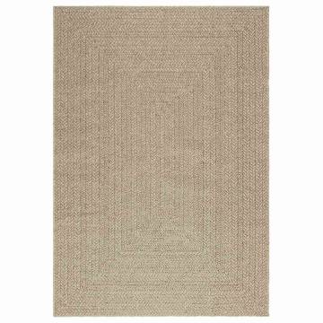  Rug ZIZUR Beige 140x200 cm Jute Look Indoor and Outdoor