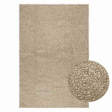  Rug ZIZUR Beige 120x170 cm Jute Look Indoor and Outdoor