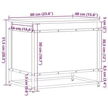  Storage Box with Lid Black 60x40x51.5 cm Engineered Wood