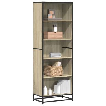  Bookcase Sonoma Oak 60x35x170.5 cm Engineered Wood