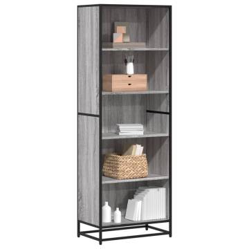  Bookcase Grey Sonoma 60x35x170.5 cm Engineered Wood